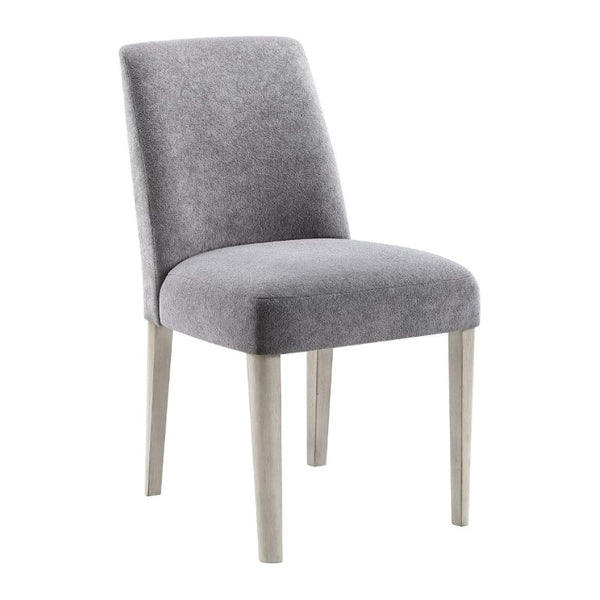 English Elm Contemporary Boucle Upholstered Dining Side Chairs Set of Two with Solid Wood Legs B011P553101