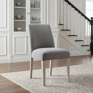 English Elm Contemporary Boucle Upholstered Dining Side Chairs Set of Two with Solid Wood Legs B011P553101