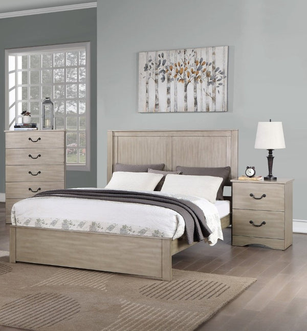 English Elm Classic Antique Silver Two Drawer Nightstand Ornate Legs Glam Bedside Storage B011P553124