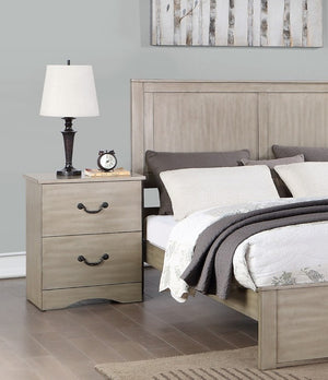 English Elm Classic Antique Silver Two Drawer Nightstand Ornate Legs Glam Bedside Storage B011P553124