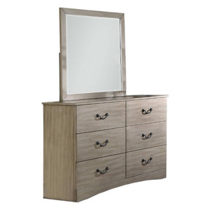 English Elm Classic Antique Silver Six Drawer Dresser Ornate Legs Vintage Glam Bedroom Storage B011P553128