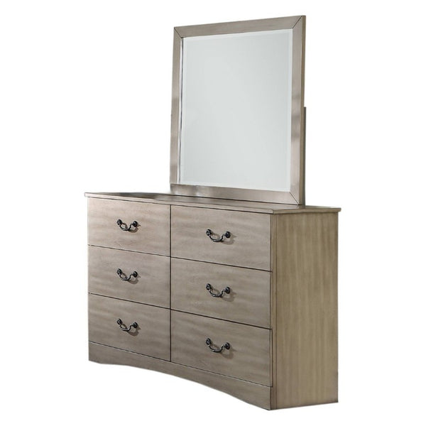 English Elm Classic Antique Silver Six Drawer Dresser Ornate Legs Vintage Glam Bedroom Storage B011P553128