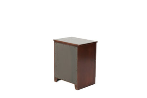 English Elm Modern Cherry Finish Two Drawer Nightstand with Raised Legs for Classic Bedrooms B011P553137