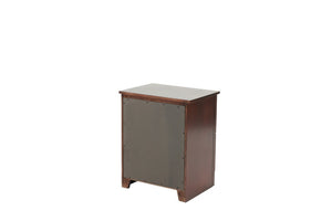 English Elm Modern Cherry Finish Two Drawer Nightstand with Raised Legs for Classic Bedrooms B011P553137