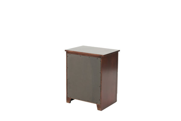 English Elm Modern Cherry Finish Two Drawer Nightstand with Raised Legs for Classic Bedrooms B011P553137