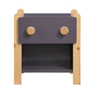 English Elm Contemporary Two-Tone Kids Nightstand with Smooth Drawer and Open Cubby for Bedroom B011P554813