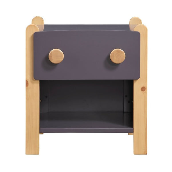English Elm Contemporary Two-Tone Kids Nightstand with Smooth Drawer and Open Cubby for Bedroom B011P554813