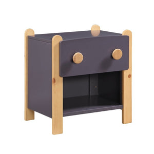 English Elm Contemporary Two-Tone Kids Nightstand with Smooth Drawer and Open Cubby for Bedroom B011P554813
