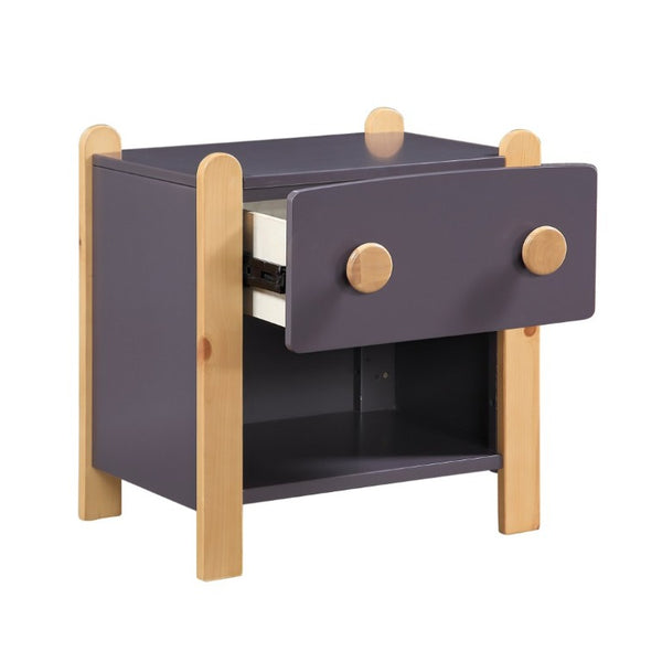 English Elm Contemporary Two-Tone Kids Nightstand with Smooth Drawer and Open Cubby for Bedroom B011P554813
