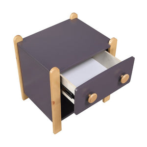 English Elm Contemporary Two-Tone Kids Nightstand with Smooth Drawer and Open Cubby for Bedroom B011P554813