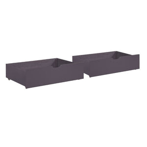 English Elm Plum Finish Rolling Under Bed Storage Bins Set of 2 for Contemporary Kids Bedroom B011P554827