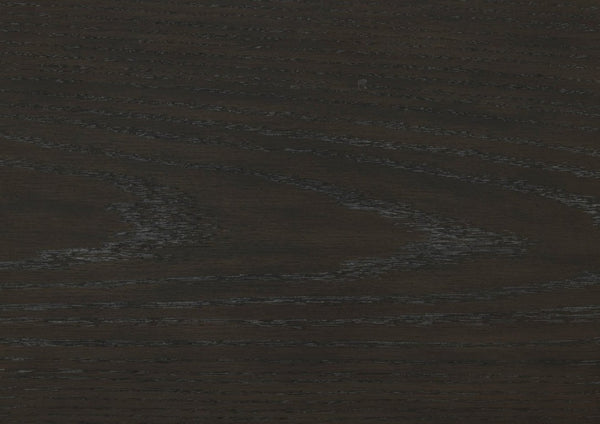 English Elm Black Oak Veneer Extendable Dining Table Seats Eight with Matte Grain Finish B011P555617