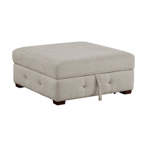 English Elm Modern Tufted Chenille Storage Ottoman with Espresso Legs for Stylish Living Rooms B011P555708