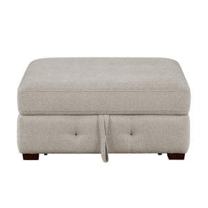 English Elm Modern Tufted Chenille Storage Ottoman with Espresso Legs for Stylish Living Rooms B011P555708
