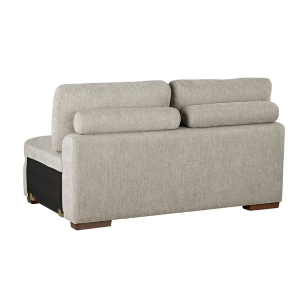 English Elm Modern Tufted Chenille Armless Sectional Chair with Espresso Wood Legs for Living Room B011P555710