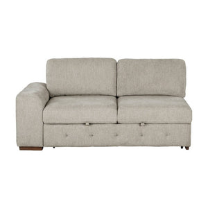 English Elm Modern Tufted Chenille Sleeper Sofa with Pull Out Bed and Espresso Wood Legs Left-Side Arm B011P555711
