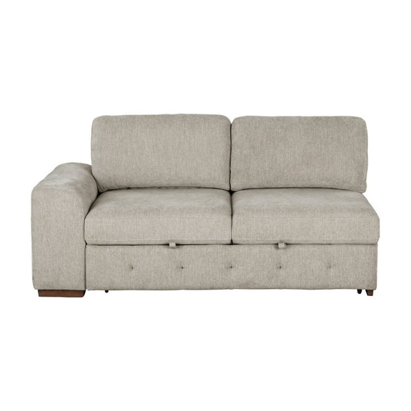 English Elm Modern Tufted Chenille Sleeper Sofa with Pull Out Bed and Espresso Wood Legs Left-Side Arm B011P555711