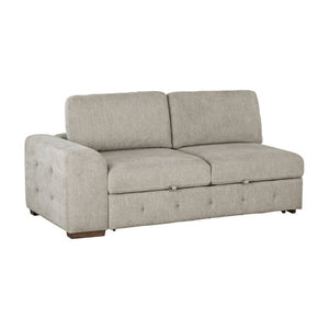 English Elm Modern Tufted Chenille Sleeper Sofa with Pull Out Bed and Espresso Wood Legs Left-Side Arm B011P555711