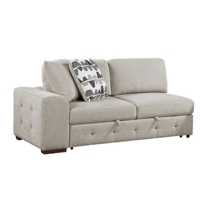 English Elm Modern Tufted Chenille Sleeper Sofa with Pull Out Bed and Espresso Wood Legs Left-Side Arm B011P555711