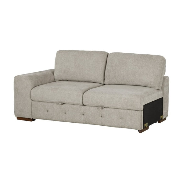 English Elm Modern Tufted Chenille Sleeper Sofa with Pull Out Bed and Espresso Wood Legs Left-Side Arm B011P555711