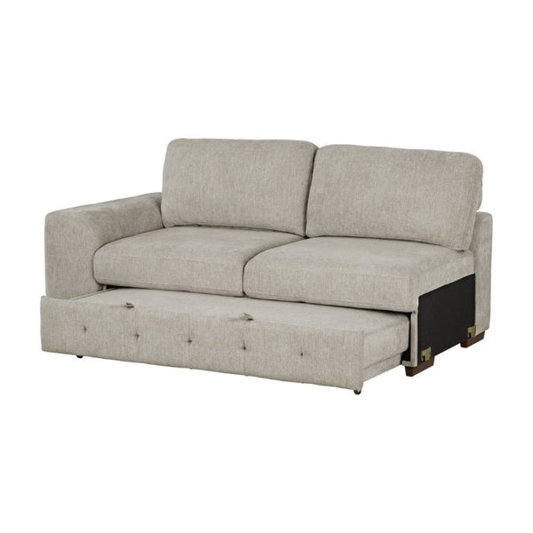 English Elm Modern Tufted Chenille Sleeper Sofa with Pull Out Bed and Espresso Wood Legs Left-Side Arm B011P555711