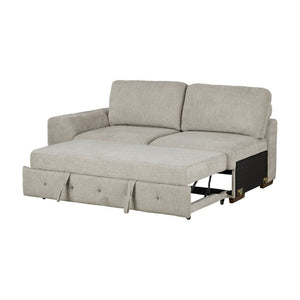 English Elm Modern Tufted Chenille Sleeper Sofa with Pull Out Bed and Espresso Wood Legs Left-Side Arm B011P555711