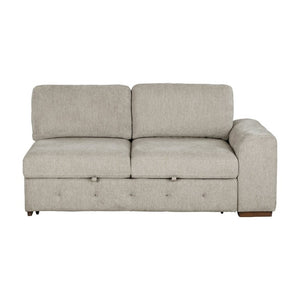 English Elm Modern Tufted Chenille Sleeper Sofa with Pull Out Bed and Espresso Wood Legs Right-Side Arm B011P555713