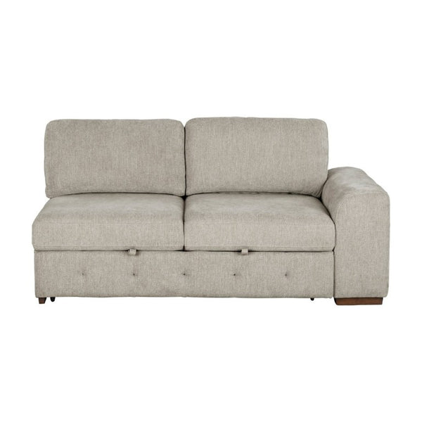 English Elm Modern Tufted Chenille Sleeper Sofa with Pull Out Bed and Espresso Wood Legs Right-Side Arm B011P555713