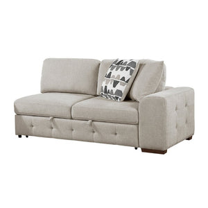 English Elm Modern Tufted Chenille Sleeper Sofa with Pull Out Bed and Espresso Wood Legs Right-Side Arm B011P555713