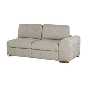 English Elm Modern Tufted Chenille Sleeper Sofa with Pull Out Bed and Espresso Wood Legs Right-Side Arm B011P555713
