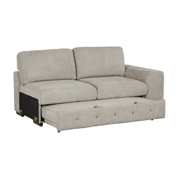 English Elm Modern Tufted Chenille Sleeper Sofa with Pull Out Bed and Espresso Wood Legs Right-Side Arm B011P555713
