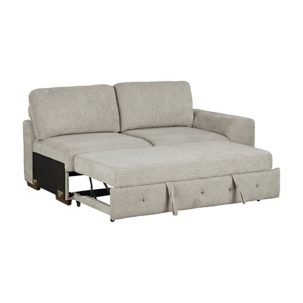 English Elm Modern Tufted Chenille Sleeper Sofa with Pull Out Bed and Espresso Wood Legs Right-Side Arm B011P555713