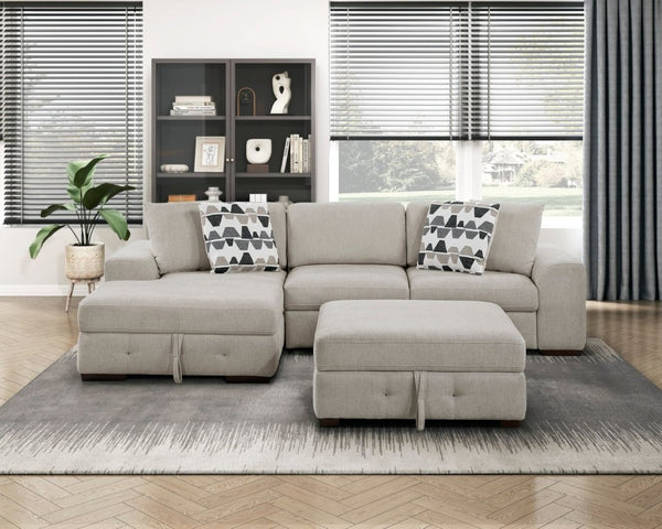 English Elm Modern Tufted Chenille Sleeper Sofa with Pull Out Bed and Espresso Wood Legs Right-Side Arm B011P555713