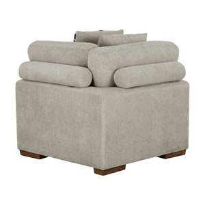 English Elm Modern Tufted Chenille Corner Seat with Pocket Coil Support and Espresso Wood Legs B011P555716