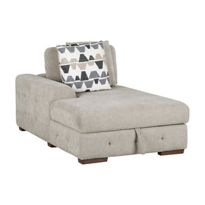 English Elm Modern Tufted Chenille Chaise with Hidden Storage for Contemporary Living Rooms Left Side Chaise B011P555725