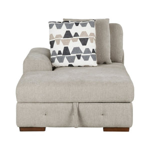 English Elm Modern Tufted Chenille Chaise with Hidden Storage for Contemporary Living Rooms Left Side Chaise B011P555725
