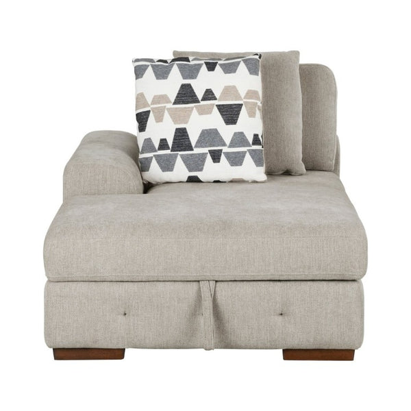 English Elm Modern Tufted Chenille Chaise with Hidden Storage for Contemporary Living Rooms Left Side Chaise B011P555725