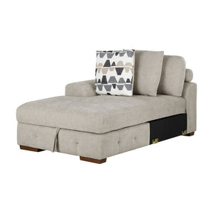 English Elm Modern Tufted Chenille Chaise with Hidden Storage for Contemporary Living Rooms Left Side Chaise B011P555725