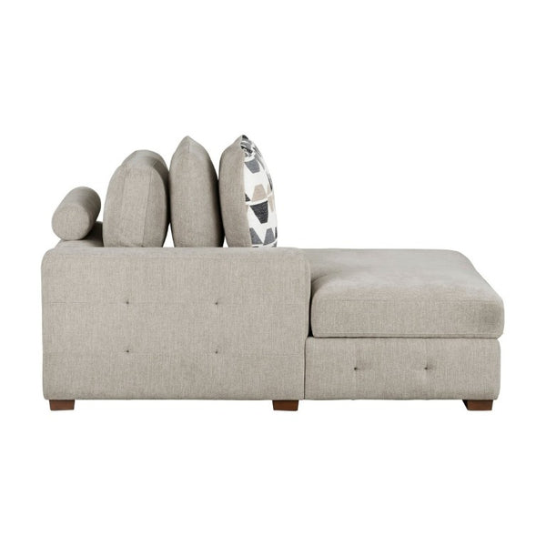English Elm Modern Tufted Chenille Chaise with Hidden Storage for Contemporary Living Rooms Left Side Chaise B011P555725