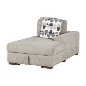 English Elm Modern Tufted Chenille Chaise with Hidden Storage for Contemporary Living Rooms Right Side Chaise B011P555726