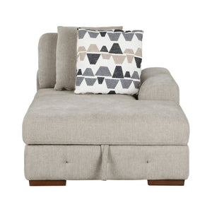 English Elm Modern Tufted Chenille Chaise with Hidden Storage for Contemporary Living Rooms Right Side Chaise B011P555726