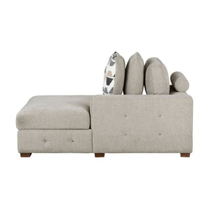 English Elm Modern Tufted Chenille Chaise with Hidden Storage for Contemporary Living Rooms Right Side Chaise B011P555726