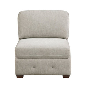 English Elm Modern Tufted Chenille Armless Chair Modular Sectional Seat for Living Room Decor B011P555727