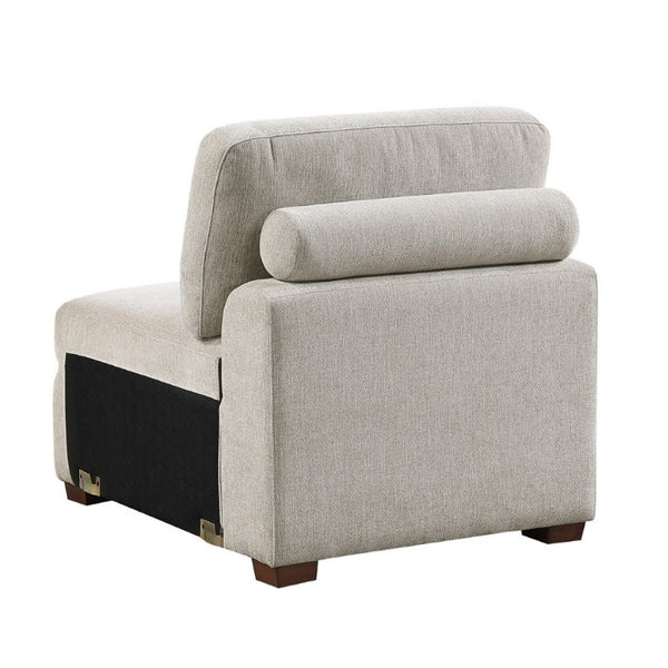 English Elm Modern Tufted Chenille Armless Chair Modular Sectional Seat for Living Room Decor B011P555727
