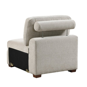 English Elm Modern Tufted Chenille Armless Chair Modular Sectional Seat for Living Room Decor B011P555727
