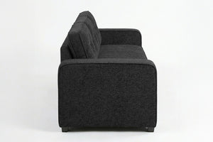 English Elm Sleeper Sofa with Pull Out Bed Tufted Chenille Upholstery for Contemporary Living Spaces Black B011P556625