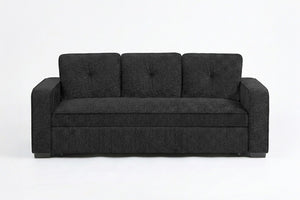 English Elm Sleeper Sofa with Pull Out Bed Tufted Chenille Upholstery for Contemporary Living Spaces Black B011P556625