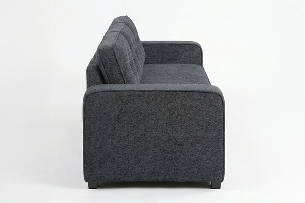 English Elm Sleeper Sofa with Pull Out Bed Tufted Chenille Upholstery for Contemporary Living Spaces Dark Gray B011P556627