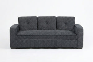 English Elm Sleeper Sofa with Pull Out Bed Tufted Chenille Upholstery for Contemporary Living Spaces Dark Gray B011P556627