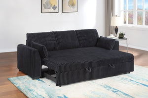 English Elm Sleeper Sofa with Pull Out Bed Fur Like Corduroy Upholstery Modern Living Room B011P556630
